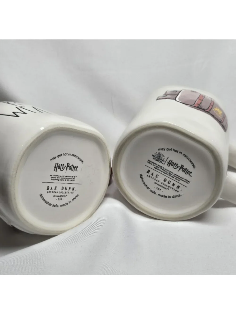 Rae Dunn Harry Potter 2 Mugs Welcome To Hogwarts & Ron Weasley